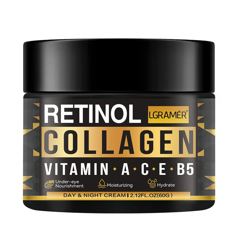 LGRAMER Advanced Retinol Collagen Cream for Men – Reduces Fine Lines & Firms Skin