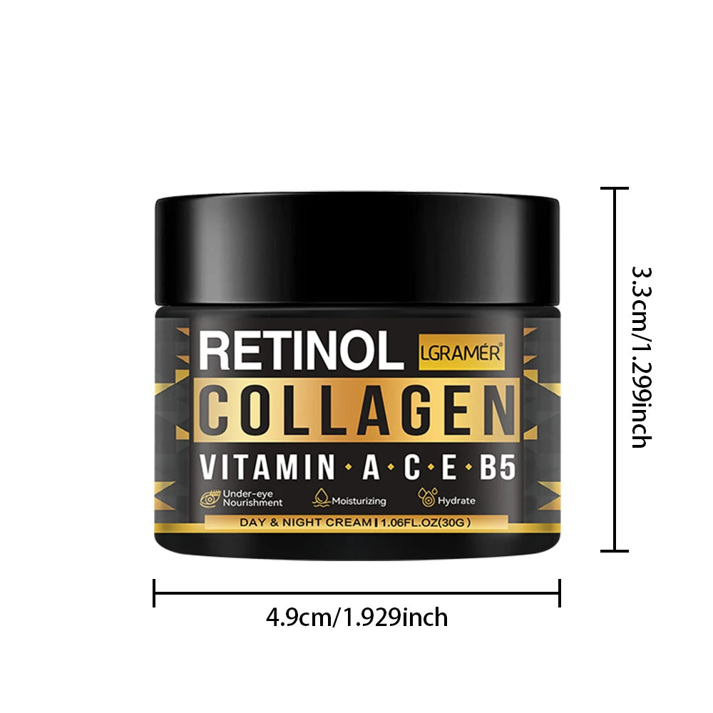 LGRAMER Advanced Retinol Collagen Cream for Men – Reduces Fine Lines & Firms Skin